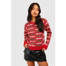 Joyeux Noël Pull De Noël Merry Xmas - Rouge - S, Rouge