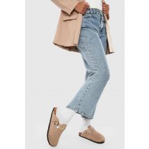 Sabot Fermé Doublé De Fourrure - Marron Taupe - 40, Marron Taupe