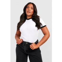 "Plus" Fitted Ringer Edge T-Shirt - Blanc - 44, Blanc