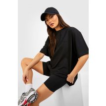Ensemble Avec T-Shirt Oversize Et Short Cycliste - Noir - S, Noir