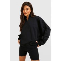 Dsgn Studio Set Pull Oversize À Demi-Zip Et Short De Cyclisme - Noir - Xs, Noir