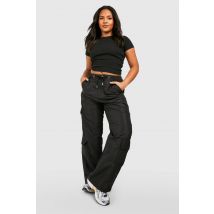 "Plus" Shell Pantalon Cargo À Poches Et Jambe Droite - Noir - 54, Noir
