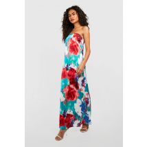 Robe Bandeau Marbrée - Rouge - 36, Rouge