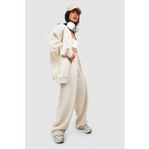 Bomber Sweatshirt Straight Leg Tracksuit - Gris Pierre - Xs, Gris Pierre