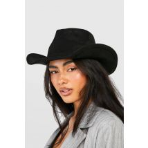 Chapeau Fedora Cowboy À Bord Courbé - Noir - One Size, Noir