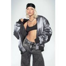 Veste Bomber Réversible Oversize - Noir - 38, Noir