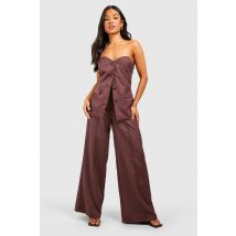 Pantalon Évasé Sur Mesure "Petite" - Marron Chocolat - 42, Marron Chocolat