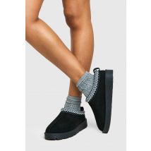 Mules Confortables Brodées - Noir - 37, Noir