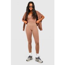 Dsgn Studio Legging Sculptant Peached Supersoft À Taille Haute - Marron Moka - Xs, Marron Moka