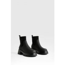 Bottes Chelsea À Panneau En Néoprène Et Coupe Large - Noir - 36, Noir