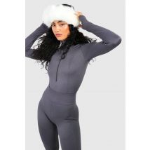 Combinaison De Ski À Côtes Actives Premium - Gris - L, Gris