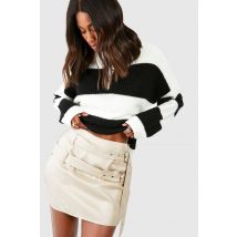 Double Ceinture Mini Jupe - Gris Pierre - 34, Gris Pierre