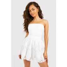 Short Brodé - Blanc - 34, Blanc