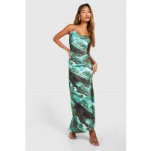 Robe Nuisette Maxi Abstraite - Vert - 46, Vert
