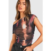 Top En Maille Asymétrique À Manches Cap - Rose - 34, Rose