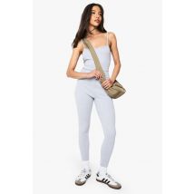 Combinaison Ajustée En Coton Côtelé - Gris - 36, Gris