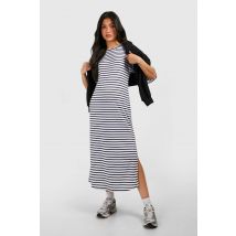 Maternité - Robe De Grossesse À Manches Courtes Et Fente - Blanc - 38, Blanc