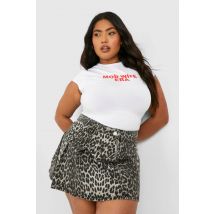 Grande Taille - Jupe De Tennis Plissée À Imprimé Léopard - Leopard - 56, Leopard