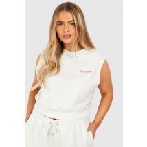 "Plus" Dsgn Studio Script Tank Top - Blanc Écru - 56, Blanc Écru