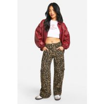 "Petite" Dsgn Studio Jeans Cargo En Denim Léopard - Leopard - 38, Leopard