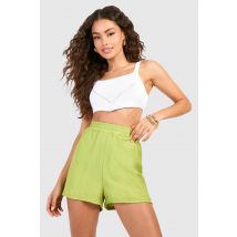 Shorts Effet Lin - Citron Vert - 36, Citron Vert