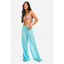 Pantalon De Plage Noué À Cordon De Serrage - Bleu Turquoise - M, Bleu Turquoise