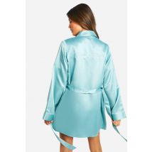 Robe Courte En Satin Team Bride - Vert Mastic - 36, Vert Mastic