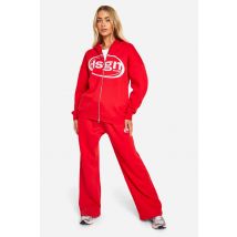 Dsgn Studio Jogger Oversize À Imprimé Ovale Et Revers - Rouge - S, Rouge