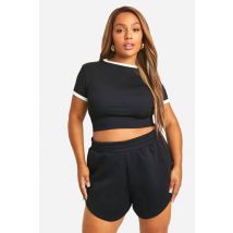 T-Shirt "Plus" Lounge Ringer - Noir - 56, Noir
