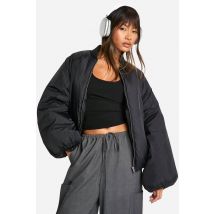 Veste Doudoune À Manches Raglan - Noir - 40, Noir