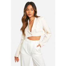 Blazer De Costume À Poches - Blanc Écru - 42, Blanc Écru
