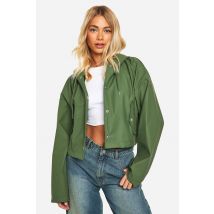 Short Hooded Mac - Vert Kaki - 40, Vert Kaki