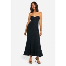 Robe Maxi En Dentelle À Corset - Noir - 38, Noir