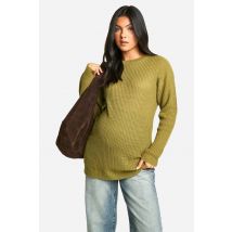 Pull À Col Rond Pour Femme Enceinte - Vert Kaki - S, Vert Kaki