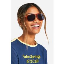 Lunettes D'Aviateur À Monture Écaille De Tortue Orange - One Size, Orange