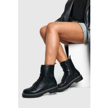 Bottes De Randonnée À Lacets Texturées - Noir - 36, Noir