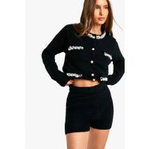 Shorts Tricotés Taille Haute - Noir - S, Noir