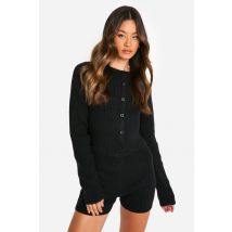 "Tall" - Ensemble Côtelé Avec Gilet Court Et Short - Noir - L, Noir