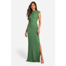 Robe Maxi Colonne Texturée - Vert Kaki - 38, Vert Kaki