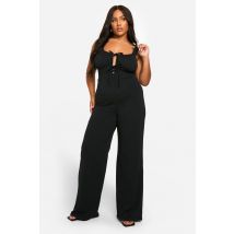 Grande Taille - Combinaison Large À Lacets - Noir - 54, Noir