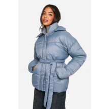 Veste Doudoune Ceinturée - Gris - 36, Gris