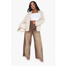Grande Taille - Jean Large À Imprimé Sable - Foncé - 44, Foncé