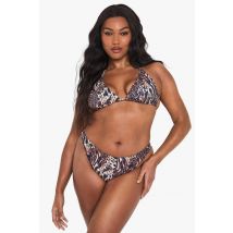 boohoo Femmes Plus Maillots de Bain Essentiels String/culotte | Leopard | Taille: 52