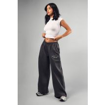 "Petite" Dsgn Studio Appliqué Jogger Jambe Droite - Gris Anthracite - Xs, Gris Anthracite