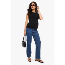 Jeans De Maternité À Jambe Droite Pour Être Porté Par-Dessus Le Ventre - Bleu - 42, Bleu