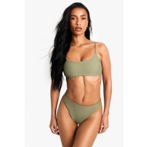 boohoo Femmes Maillots de Bain Essentiels String | Kaki | Taille: 38