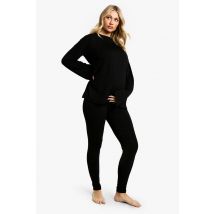 Maternity Oversized Long Sleeve Top & Legging Pj Set - Noir - 36, Noir