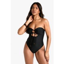 Maillot De Bain À Garniture En Résine - Noir - 36, Noir