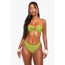 boohoo Femmes Les Essentiels du Maillot de Bain : String | Olive | Taille: 36
