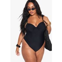 "Plus" Sunshine Trim Maillot De Bain Balconnette - Noir - 50, Noir